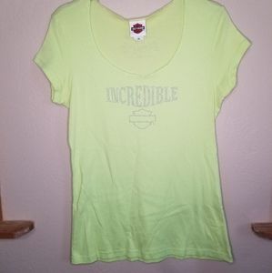Harley Davidson green tee